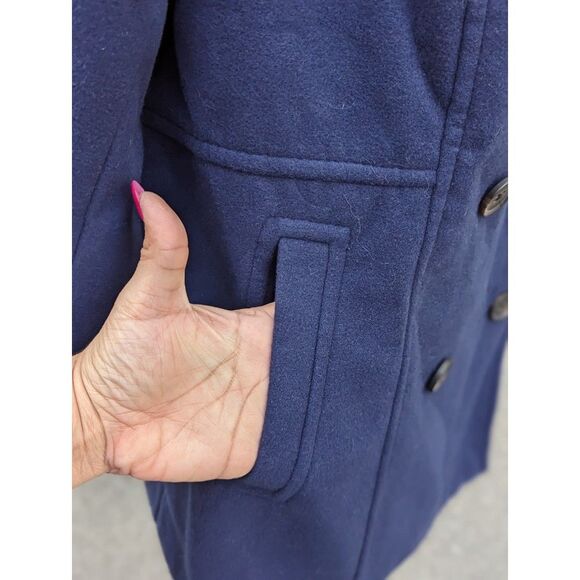 Torrid 0x Large BRAND NEW Navy Blue Double Breasted Pea Coat - Picture 7 of 11